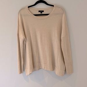 J Crew tan merino wool lightweight sweater. Size small.